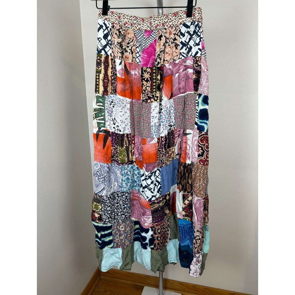 Sacred Threads Full Sweep Rayon Patchwork Patched… - image 2